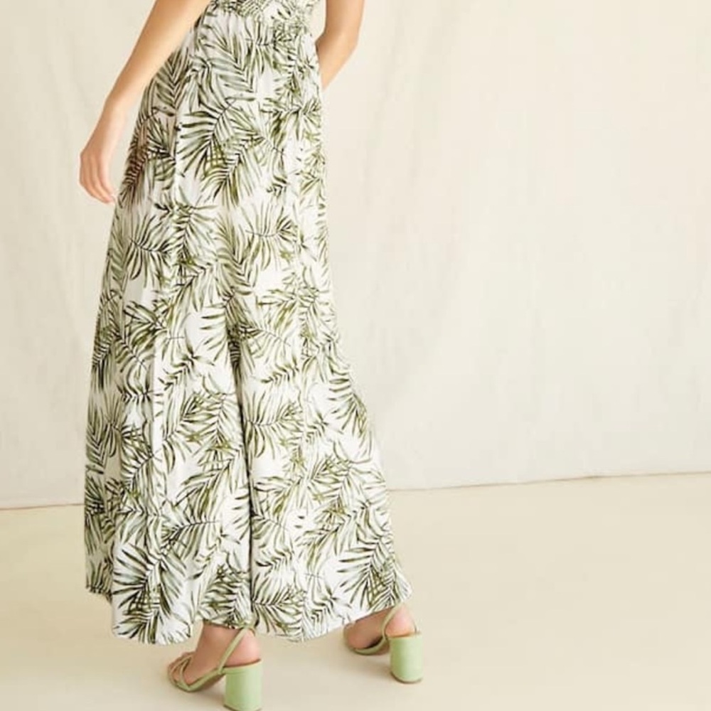 Forever 21 Tropical Palm Print Strapless Maxi Dress Medium - Picture 3 of 10